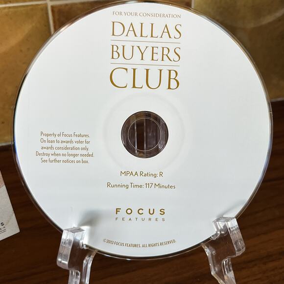 Dallas Buyers Club DVD 2013 Focus Features FYC Awards Screener - Picture 4 of 6